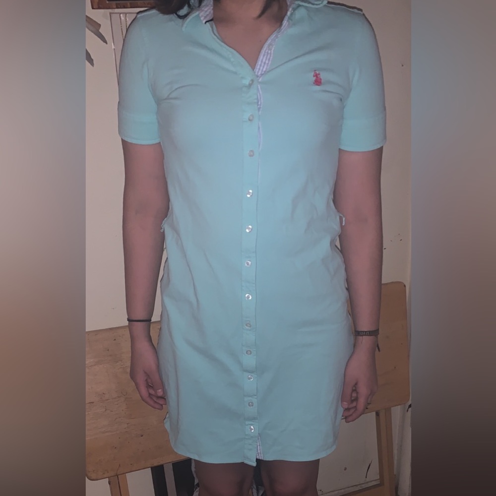 Small baby blue polo dress